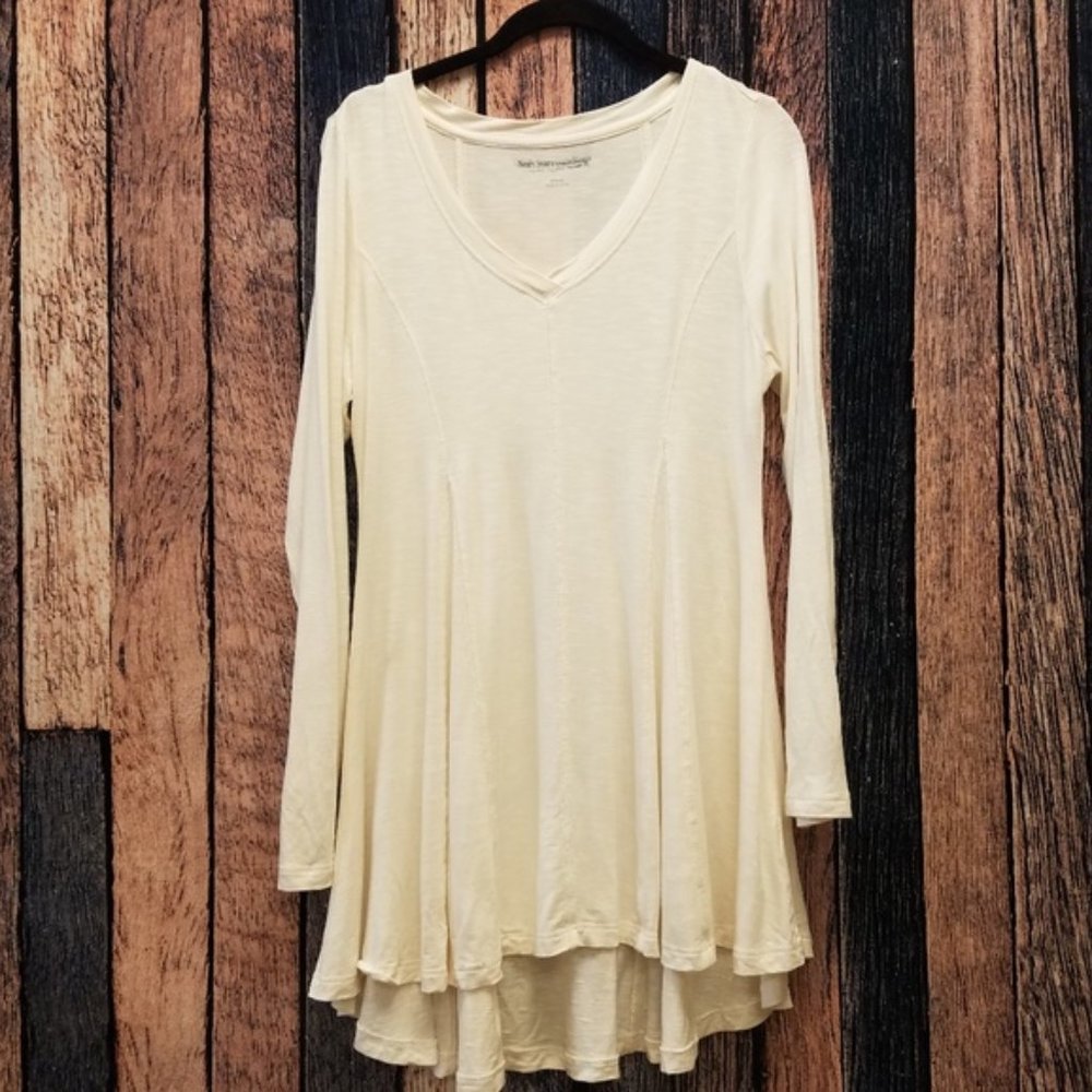 Cloud White Perfect A Line Long Sleeve Top